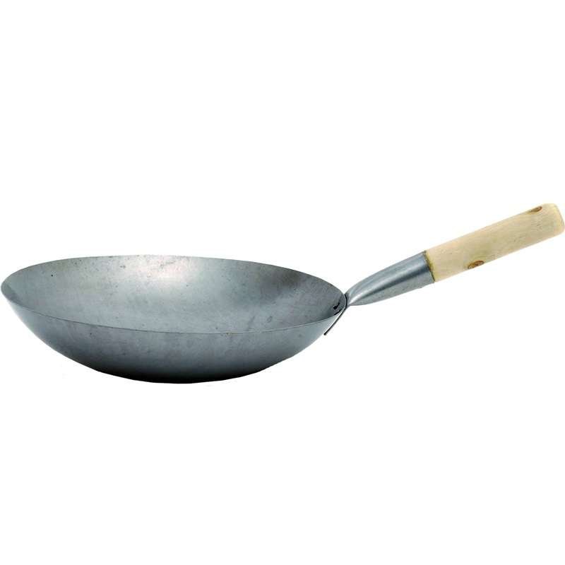 Wok fry Pan flat bottom (30cm) 1pc