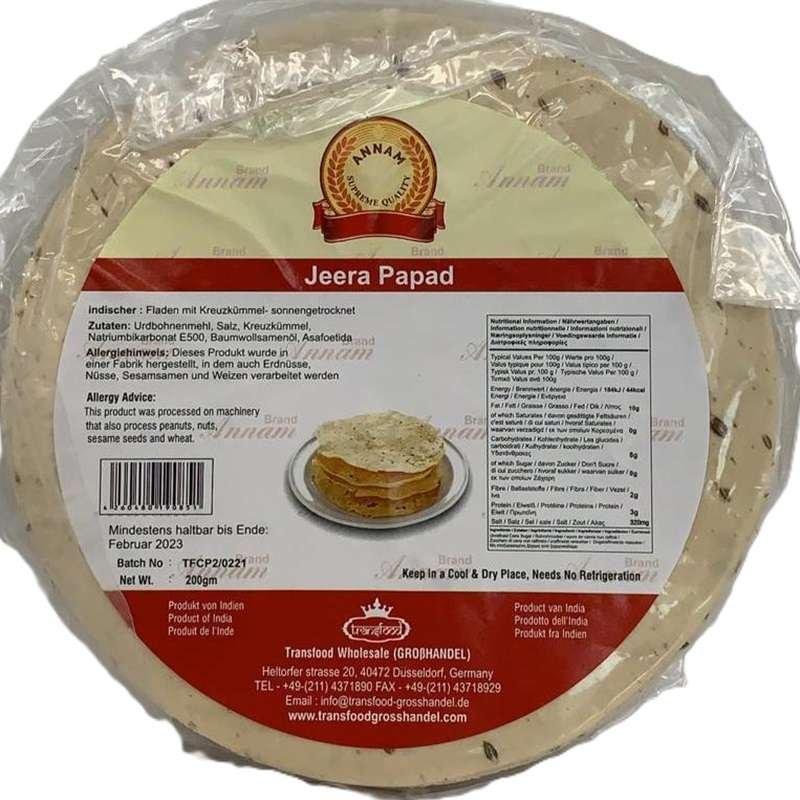 Annam Jeera Papadam (6&