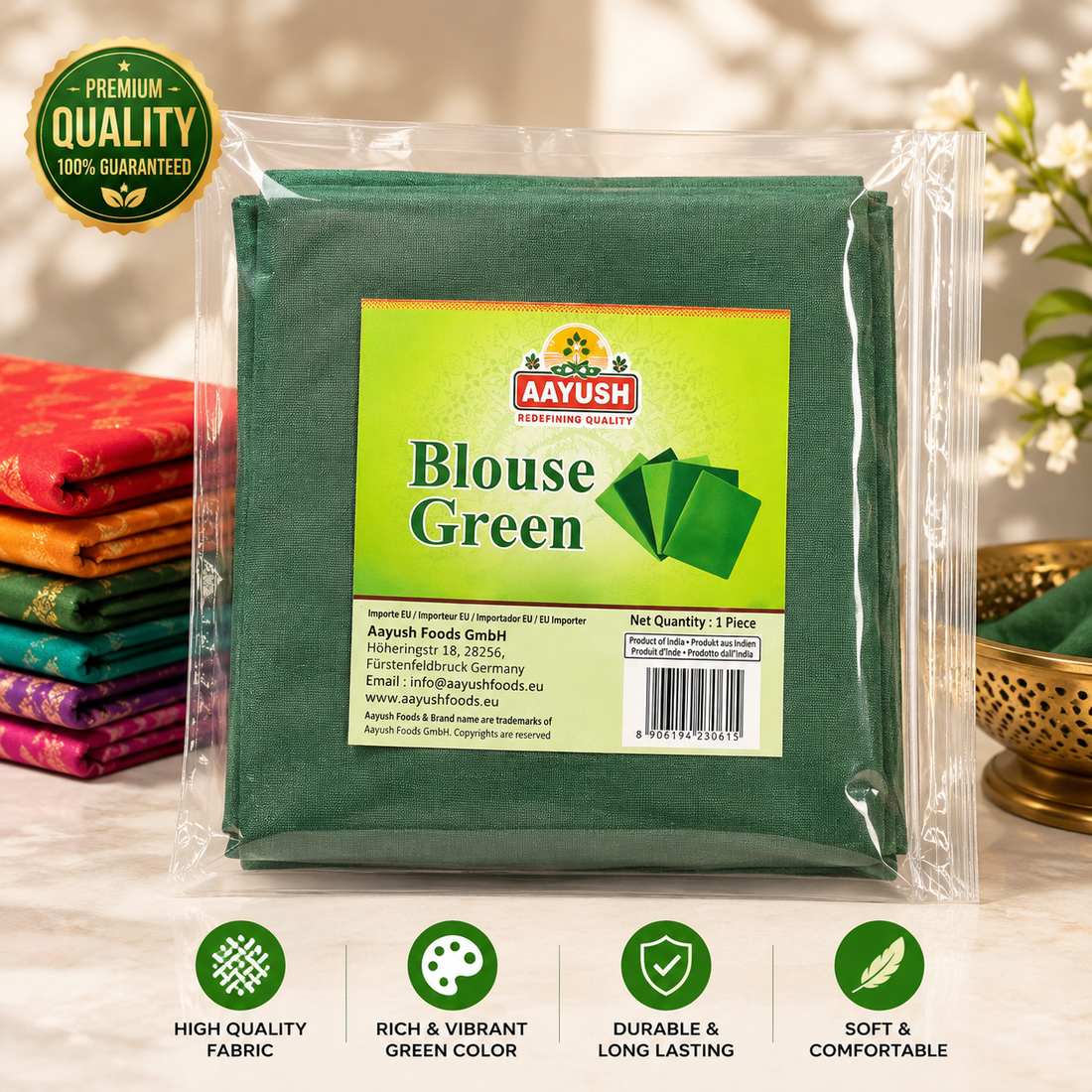 Blouse piece Cloth (Green) 1m